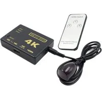 Bolwins I04C HDMI Umschalter Switch Adapter 3 zu 1 mit Fernbedienung für TV PC Medienkonverter HDMI zu HDMI Buchse, 100 cm, Automatisches Umschalten, Manuelle Umschaltung per Taste/Fernbedienung