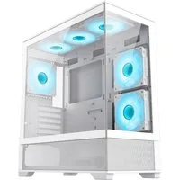 GAMEMAX PC-Gehäuse Gamemax VISTA AW - Mid Tower - ohne Netzteil - USB/Audio - E-ATX, (1x USB 3.0, 1x USB2.1, 1x Type-C Gen1 USB/Combo Audio), 2 Seiten gehärtetes Glas