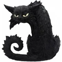 Horror-Shop Dekofigur Große Spite Hexenkatze als Gothic & Halloween Deko