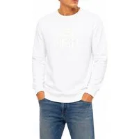 Diesel T-Shirt Diesel Herren S-GIR-CREWNECK TONE ON TONE Sweatshirt Weiß