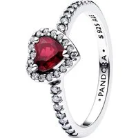 Pandora Silberring Damen-925 Silber Erhabenes Fuchsiarosa