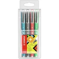 STABILO Tintenroller Rollerball Worker Colorful M 4er-Etui