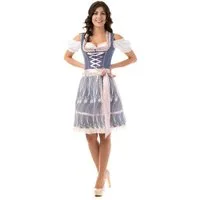 Trachtl Dirndl DIRNDL TRACHTENKLEID DAMEN NICOLE IN BLAU/ROSA 3.TLG 40