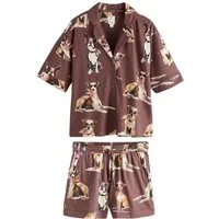 Next Pyjama Kurzer Schlafanzug mit geknöpftem Oberteil (2 tlg)