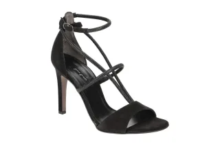 Paul Green Damen Sandalette 6039-01x Schwarz mit Schmucksteinchen - Echtleder...