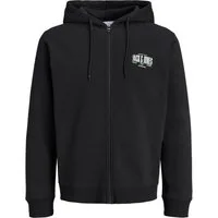 Jack & Jones Kapuzensweatjacke JJAERO SWEAT ZIP HOOD Materialmix, regular fit