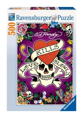 Ravensburger Puzzle 14629 - Ed Hardy: Love kills slowly! [500 Teile]