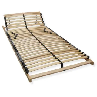 Sleepneo Lattenrost, Buche, Holz, 7-Zonen, 90x190 cm, Hergestellt in Deutschland, Blauer Engel, TÜV Süd, Federholzleisten verleimt, Federleisten mit Duokappen, individuelle Liegehärteeinstellung, Mittelgurt, verstellbar, Schlafzimmer, Lattenroste
