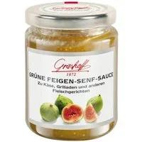 Grashoff Saucen, Grashoff Grüne Feigen Senf Sauce zu Käse und Fleischgerichten 200ml