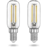 Poppstar Spezialleuchtmittel, E14, 2 St., Kaltweiß, Poppstar 2x LED-Lampen für Dunstabzugshauben (E14 4W 6000K kaltweiß)