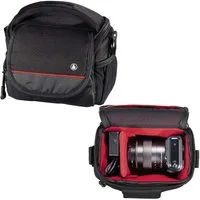 Hama Kameratasche Kamera-Tasche Monterey 100 Foto-Tasche Universal (Set), Case Schultergurt Tragegriff Zubehör-Fächer Systemkamera Digitalkamera