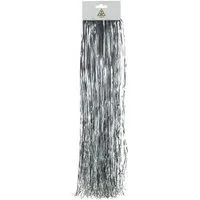 RIFFELMACHER & WEINBERGER Weihnachtsbaumkugel Lametta Glatt 48cm - 300 Fäden, Glanz Silber