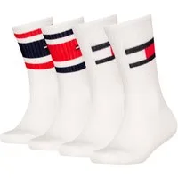 Tommy Hilfiger Socken TH KIDS SOCK 4P FLAG & SPORT STRIPE ECOM (4 Paar) mit verstärkten Fersenbereichen