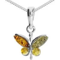 OSTSEE-SCHMUCK Kette mit Anhänger Ostsee-Schmuck Kette mit Anhänger Schmetterling (2-tlg)
