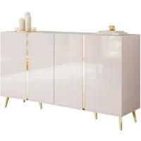 Lookway Kommode ONYX 4D Kaschmir auf goldenen Beinen Hochglanz 158 cm, Breite: 158 cm