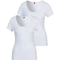 HUGO T-Shirt TWIN (Packung, 2-tlg., 2er-Pack) mit vertikalem Logodruck