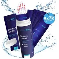 AquaNexo Trinkwassertest Wassertester Teststreifen 16-in-1 pH, Wasserhärte 125 st.