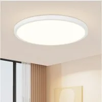 ZMH LED Deckenleuchte Modern 22/30 CM Schwarz&Weiß Deckenlampe für Wohnzimmer Flur Dimmbar, Hochwertige Design, LED fest integriert, Neutralweiß