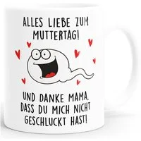 MoonWorks Tasse Kaffee-Tasse Danke dass du mich nicht geschluckt hast Geschenk Mama, Keramik
