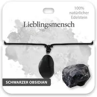 bb Klostermann Kette mit Anhänger BB Klostermann Edelstein Kette Schwarzer Obsidian Lieblingsmensch