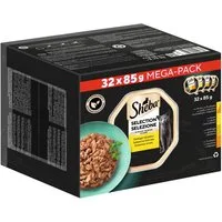 Sheba SHEBA® Schale Multipack Selection in Sauce Geflügel Variation 32 x 85g, Nassfutter für: Katze