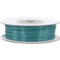 Creativery Satinband, Satinband 3mm x 50m Rolle Petrol
