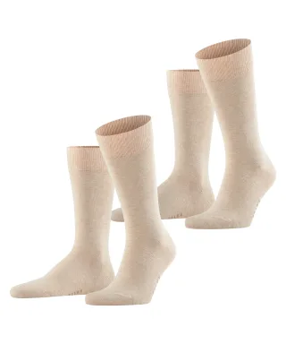 FALKE - FALKE Happy 2-Pack Herren sand mel. - Gr. - 40.5