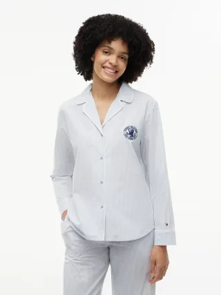 LS POPLIN SHIRT Classic Ithaca Brisk Blue - Gr. - S