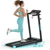 YEE RUN Laufband für Zuhause, 3 in 1 Treadmill klappbar, 9% Steigung, 3HP, 1-14 km/h