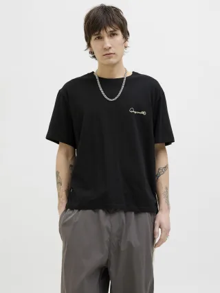 JACK&JONES - JORACAPULCO TYPE TEE SS CREW NECK black - Gr. - XL