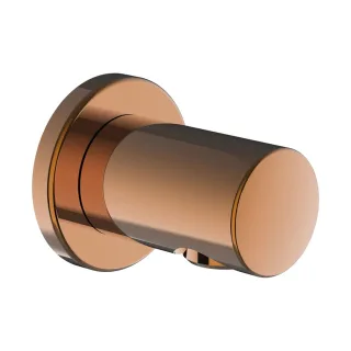 LAUFEN Anschlussbogen twin für Handbrause, Ausladung 42mm, PVD Roségold, mit Rückflussverhinderer, r HF504776465000
