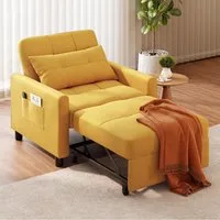 Blishom Relaxsessel 3-in-1 Schlafsessel Schlafsofa Klappbett Relaxsessel 78x86x84 cm, multifunktionaler Sessel zum Ausziehen als Gästebett
