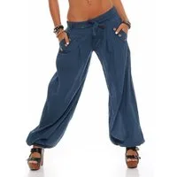 malito more than fashion Haremshose malito Damen Pumphose in Unifarben, leichte Stoffhose, super Freizei mit farblich passendem Stoffgürtel Einheitsgröße