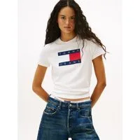 Tommy Jeans Kurzarmshirt TJW REG TJ FLAG SS TEE Baumwolle, Logodruck, regular fit