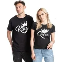 Couples Shop T-Shirt Partner King & Queen T-Shirt (1-tlg) mit modischen Fun Print