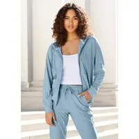 Vivance Active by Lascana Funktions-Kapuzensweatjacke mit Teilungsnähten und geteilte Kängurutasche