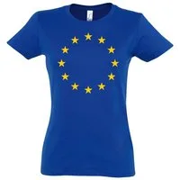 Youth Designz Print-Shirt EU Europa Flagge Damen T-Shirt mit modischem EU Sterne Aufdruck