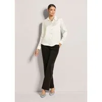 MADELEINE Hemdbluse Elegante Viskosebluse mit Hemdkragen Blusenshirt mit durchgehender Knopfleiste und Langarm