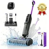 Redkey Nass-Trocken-Akkusauger 2026 Nass Trockensauger 18000Pa Nass-Trocken-Staubsauger Smart 3 in 1, 300 W, 65dB leise/11-Stufen-Filter/OLED Display/Fliesen/Marmor