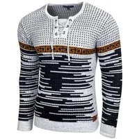 Baxboy Strickpullover BAXBOY Herren stylischer Rundhals Strick-Pullover B-52156