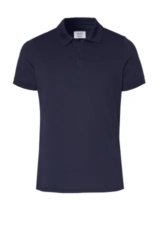 pure - Pure Functional Polo slim fit Halbarm blau - Gr. - L