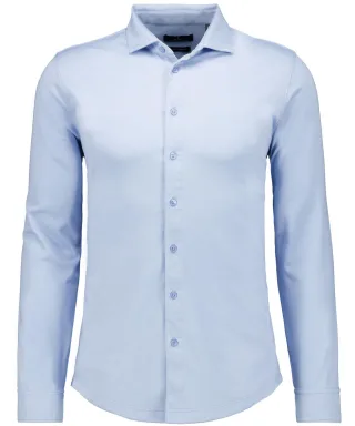 RAGMAN - Softknit-Hemd Langarm, modern fit blaugrau - Gr. - XL