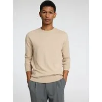 Selected Rundhalspullover SLHBERG CREW NECK NOOS Baumwolle, regular fit