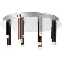 Brilliant Deckenleuchte Cembalo, LED fest integriert, Warmweiß, LED Deckenlampe rund 12flg braun/Kaffee