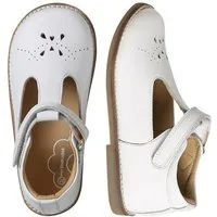 vertbaudet Spangenschuhe aus Leder Mädchen, Klett Ballerina