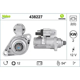 Valeo Anlasser 2,0 kW Audi Seat Skoda VW 438227