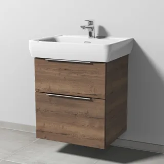 Sanipa 3way Waschtischunterbau zu Laufen Pro A Waschtisch mit 2 Auszügen, Eiche-Tabak UM75650