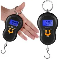 Ruhhy Kofferwaage Digitale Hakenwaage bis 50 kg mit LCD-Display, Tara & Hold-Funktion, Tragkraft 50 kg, (Einzelgerät digitale Hakenwaage mit Einheitenwechsel und HOLD-Funktion), Hakenwaage mit LCD-Display, Tara, HOLD-Funktion, 50 kg Tragkraft