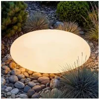 tectake LED Gartenleuchte Kugelleuchte Luminous Eye, LED, mit Fernbedienung, LED, Bunt, Stylische LED-Kugel mit 3 Standfüßen und indirekter Beleuchtung