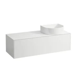 LAUFEN Waschtischunterschrank Sonar 457x1177x341 Aus re, 1Schubl H812340/1/2/3 weiss matt H4054230341701